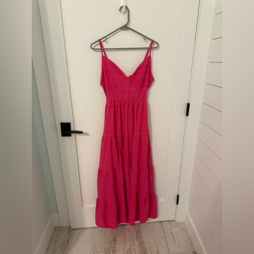 🎉SOLD🎉SHEIN hot pink tie back dress - Picture 4 of 8